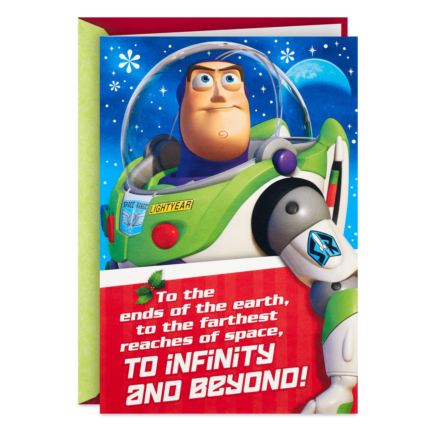 Disney Pixar Toy Story Buzz Lightyear Pop Up Christmas Card for Grandson Greeting Cards Hallmark