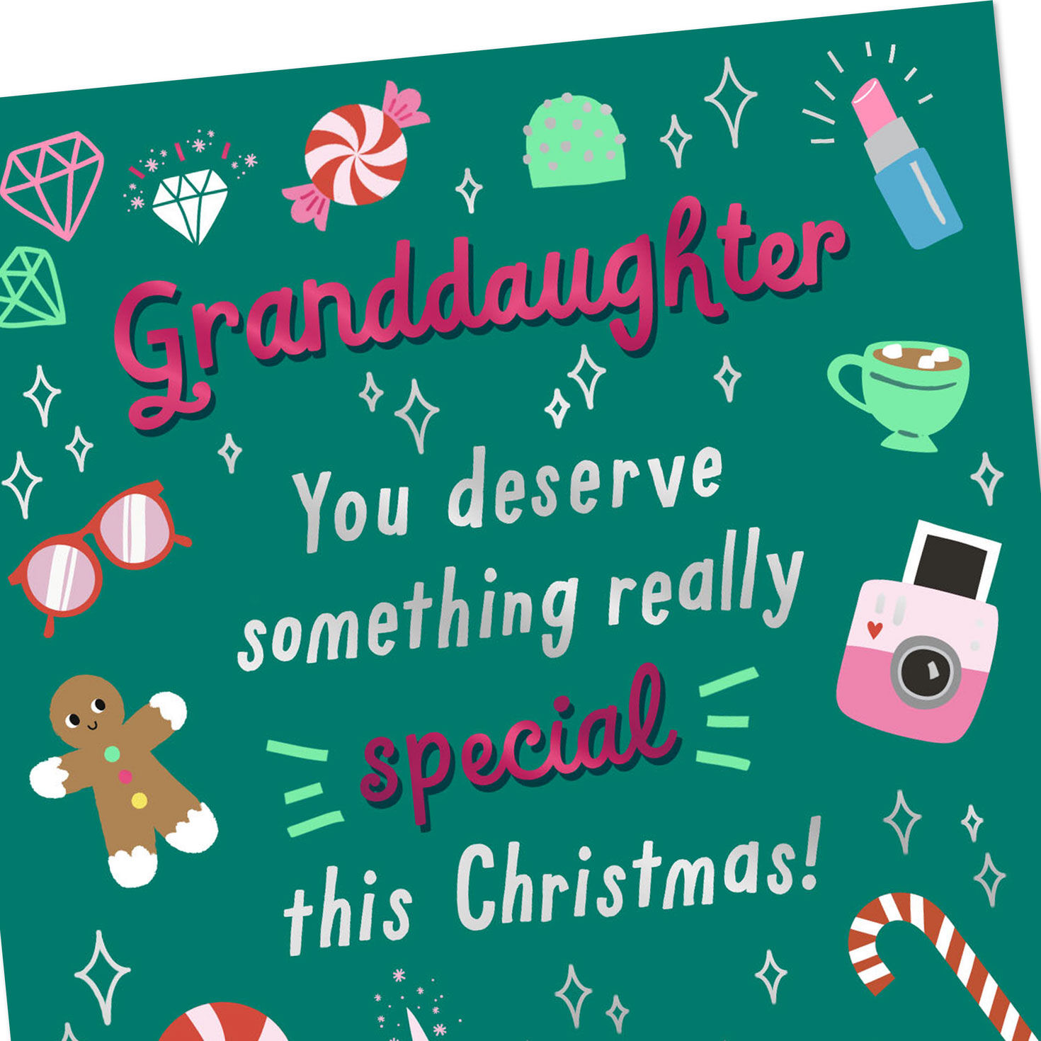 Cute Holiday Icons Granddaughter Christmas Money Card Card Front Detail image number 5