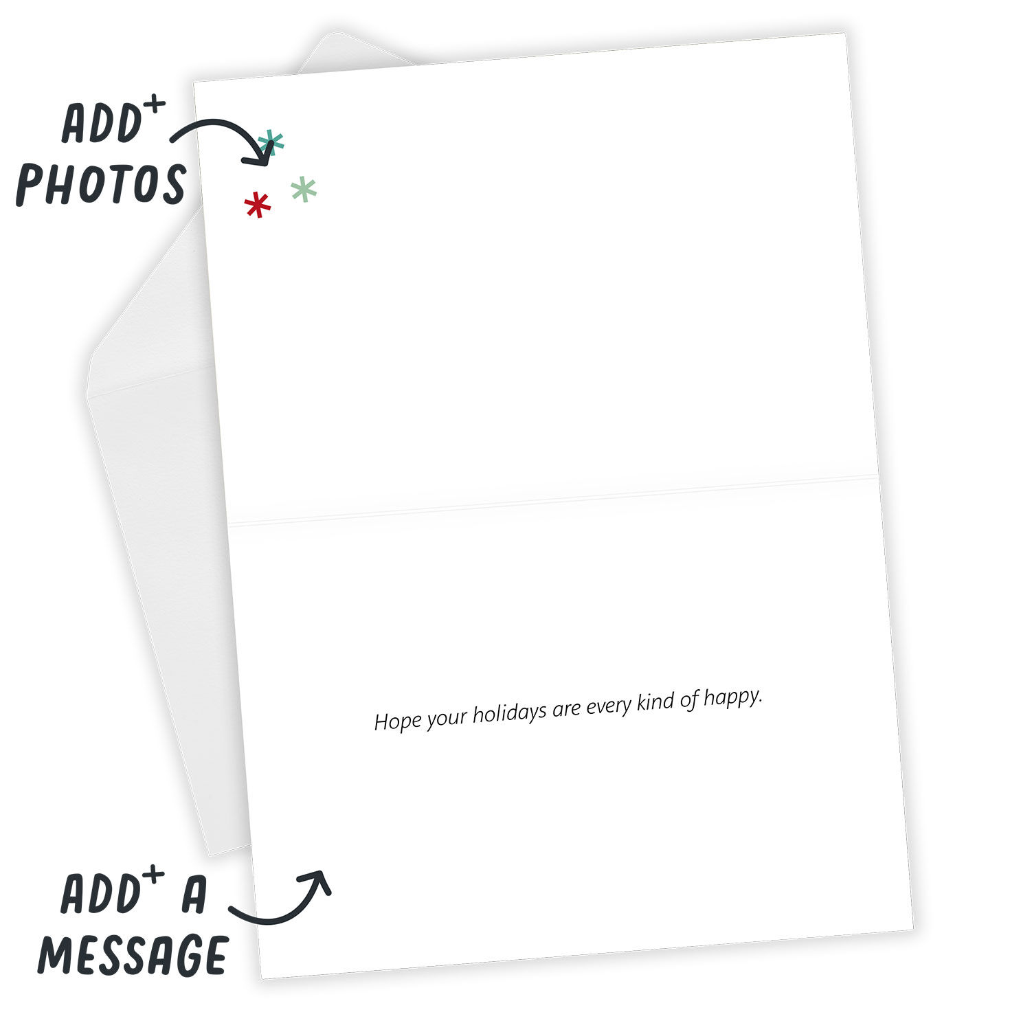 Colorful Block Letters Custom Holiday Card, , large image number 4