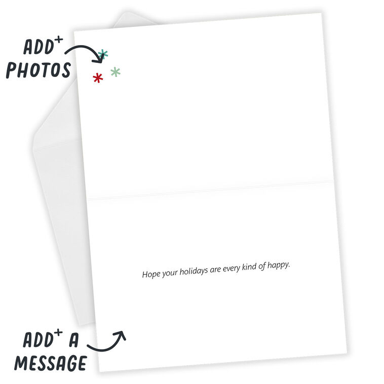 Colorful Block Letters Custom Holiday Card, , large image number 4