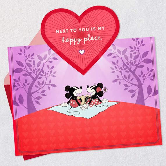 Disney Mickey Mouse and Minnie Mouse Glad You're Mine Pop-Up Valentine's Day Card, , large image number 3