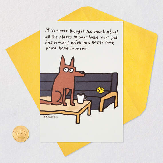 Where the Dog Sits Funny Birthday Card, , large image number 5