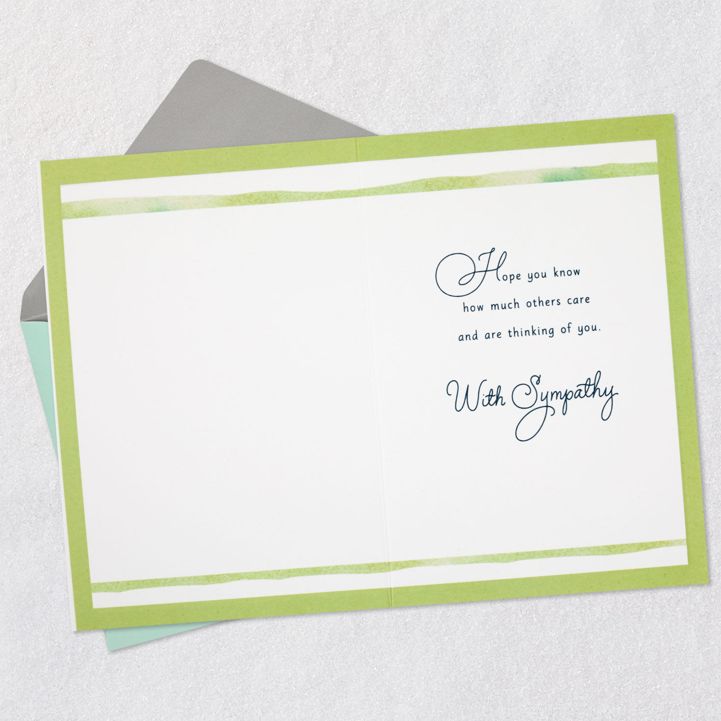 Photo of Leaves Sympathy Card for Loss of Brother Open card with envelope image number 3