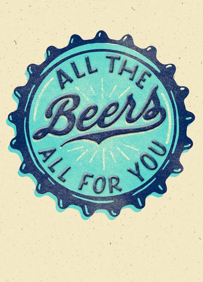 Beer Bottle Cap Father's Day Card