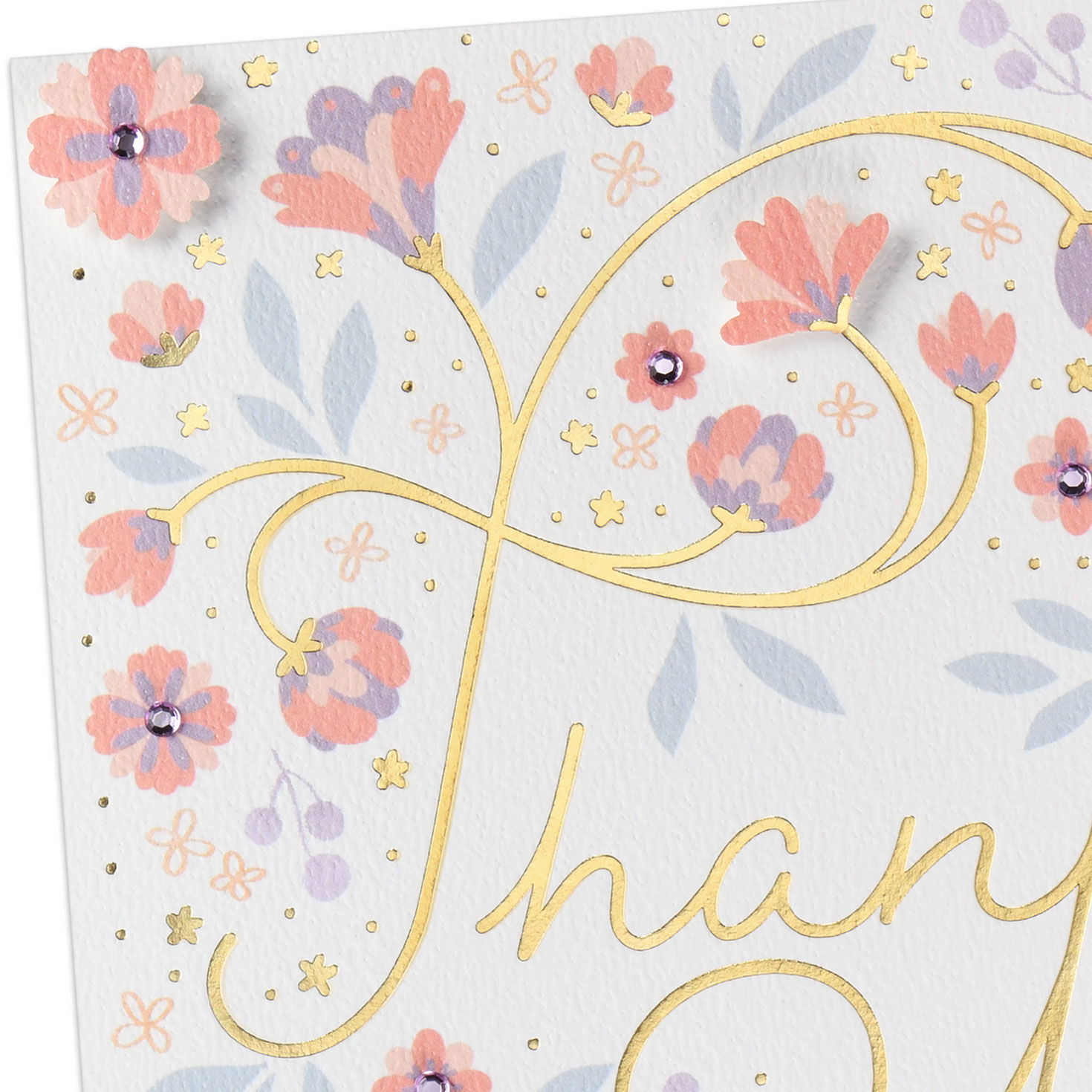 Pink and Purple Flowers So Grateful Thank-You Card, , large image number 4
