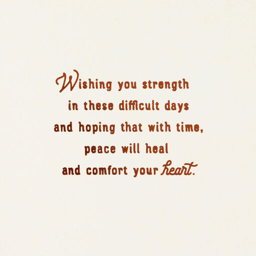 Wishing You Strength Sympathy Card, 