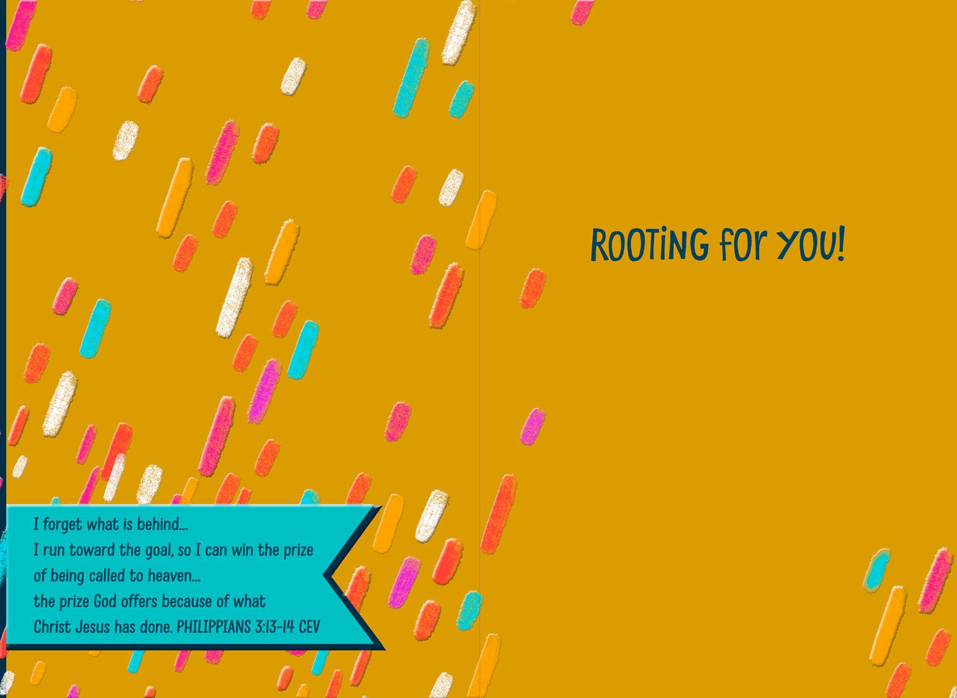 I Am Rooting For You Religious Encouragement Card