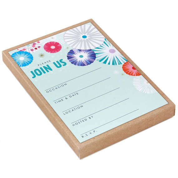 Color Bursts Party Invitations, Pack of 20