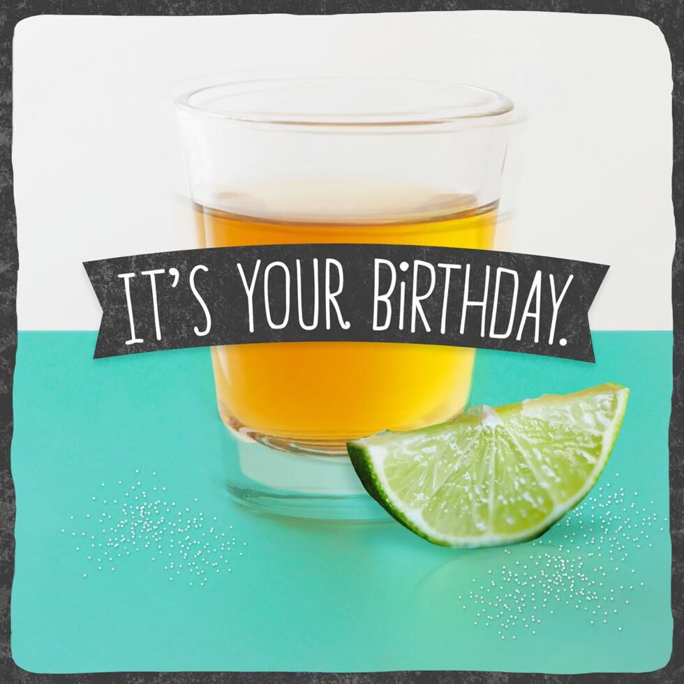 Tequila Musical Birthday Card