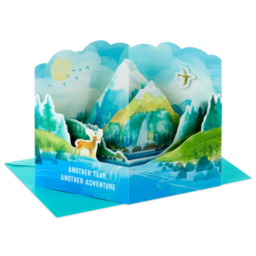 Another Year, Another Adventure 3D Pop-Up Birthday Card, 