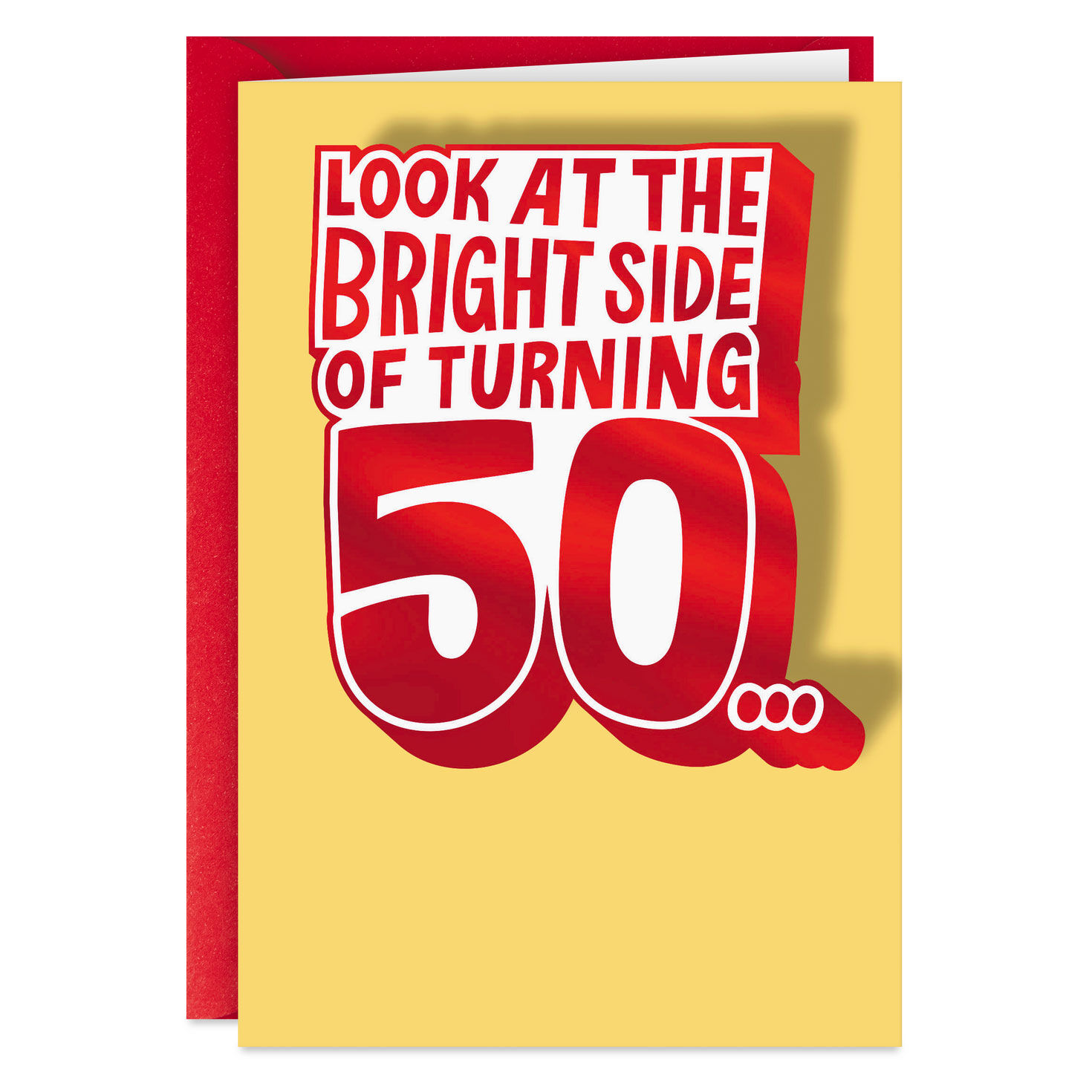 The Bright Side of Turning 50 Funny 50th Birthday Card