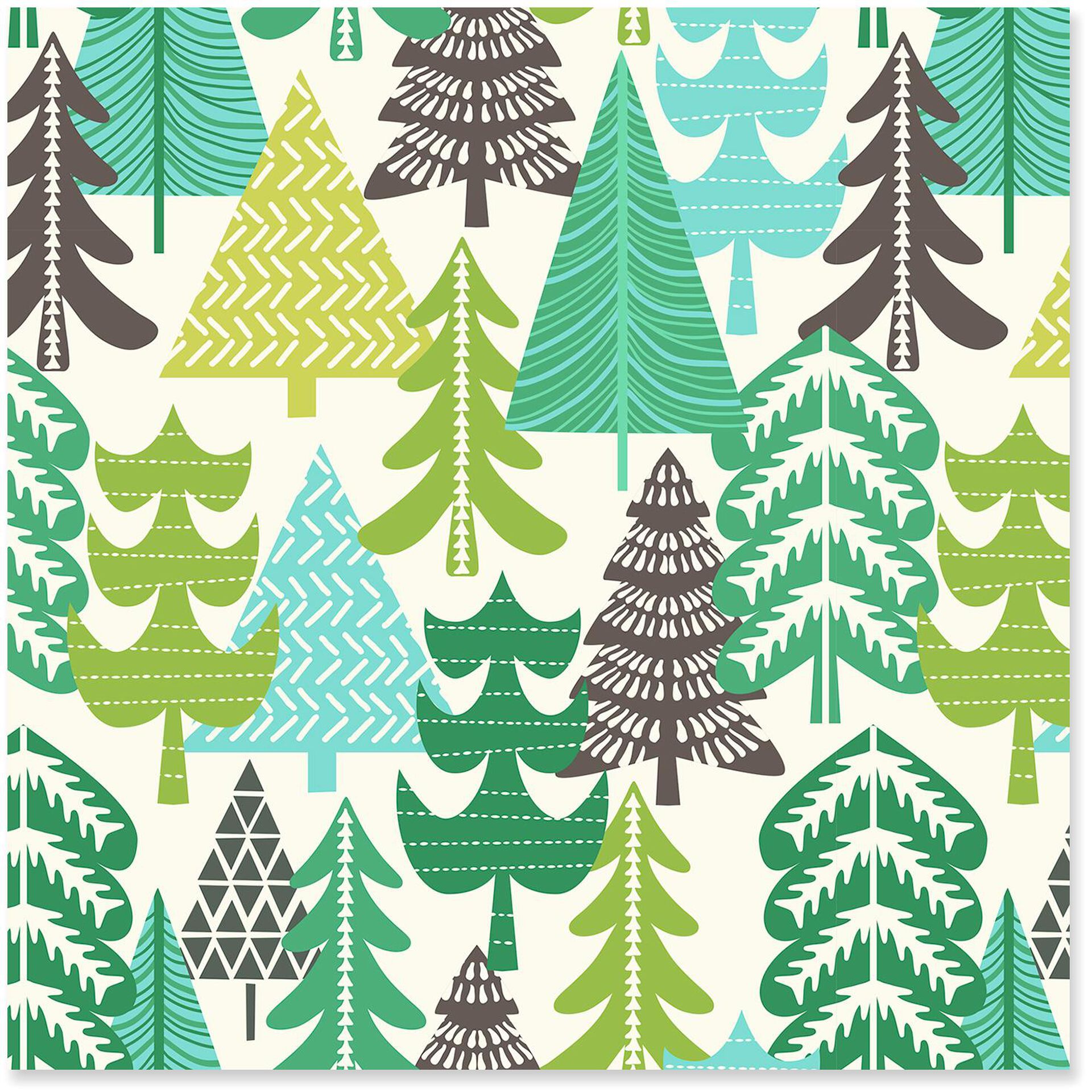 Trees Jumbo Christmas Wrapping Paper Roll, 100 sq. ft. - Wrapping Paper