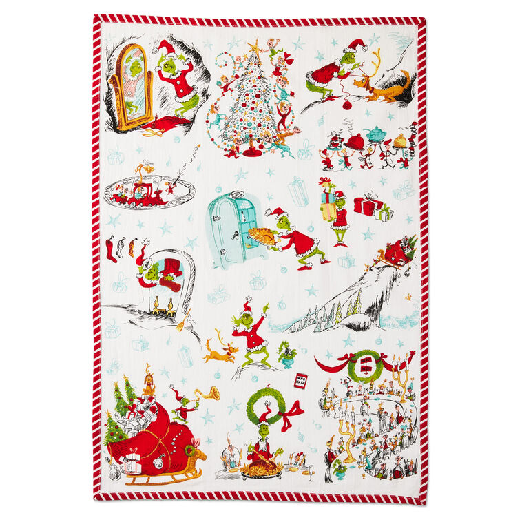 Grinch Designed Tea Towels Gift Set back image number 2