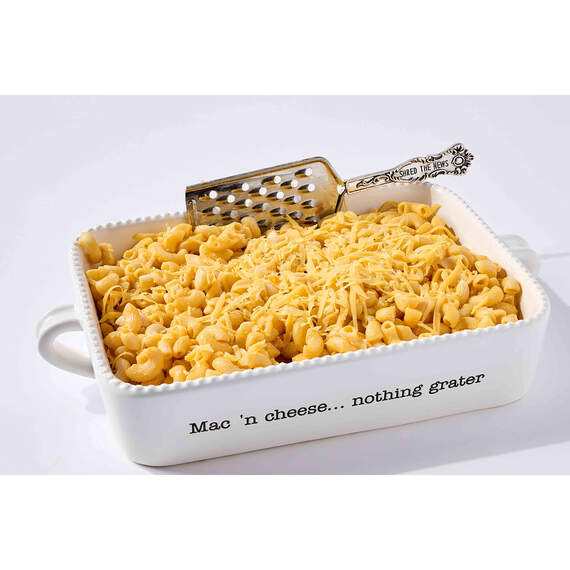 Mud Pie Mac and Cheese Dish With Grater, Set of 2, , large image number 3
