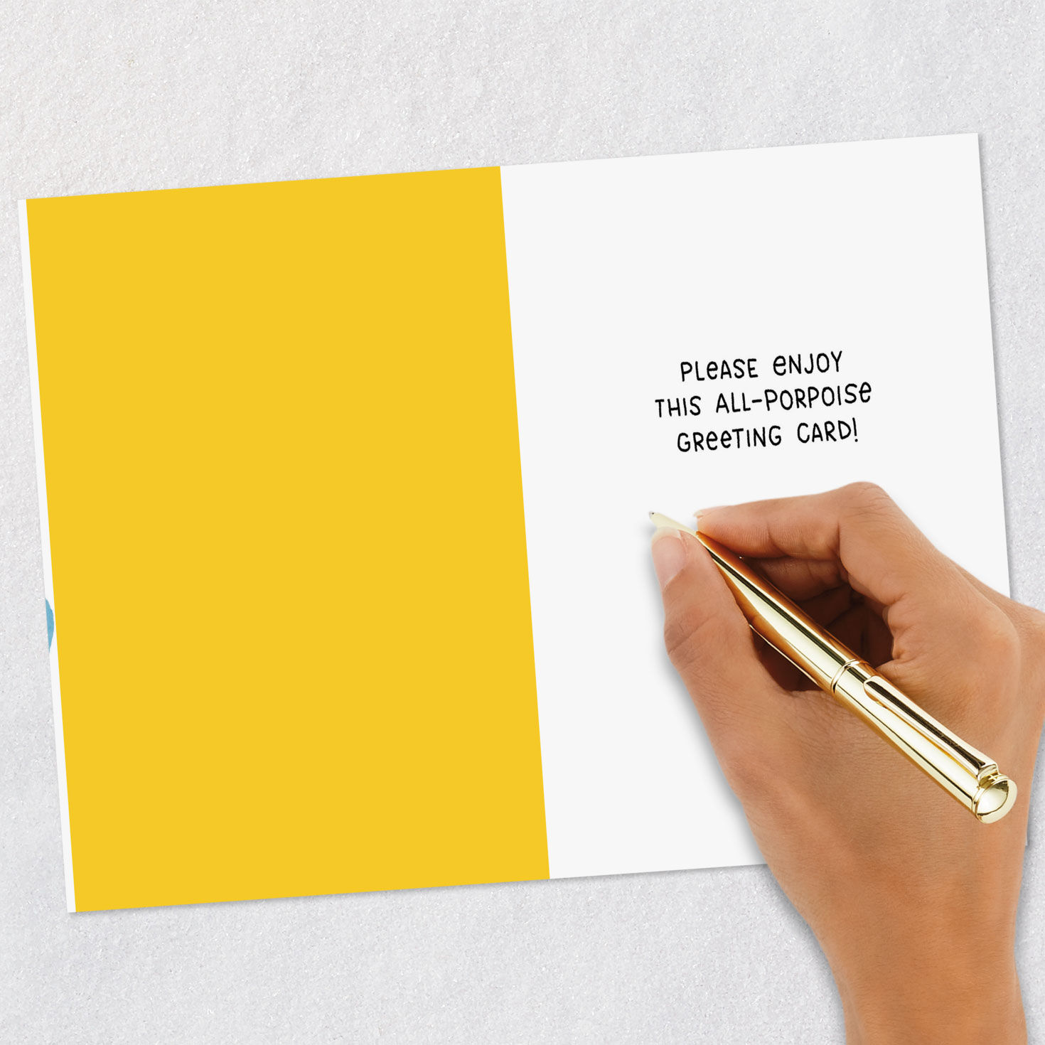 Dolphin Pun Funny Thinking of You Card Signing card image number 6