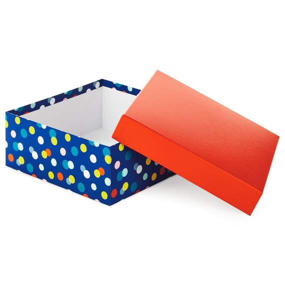 10" Square Multicolor Dots Gift Box, , large image number 4