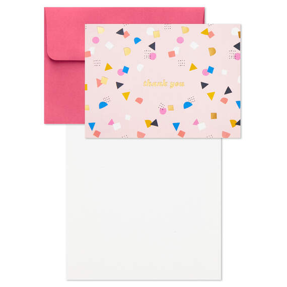 Confetti on Pink Boxed Blank Thank-You Notes, Pack of 10, , large image number 2