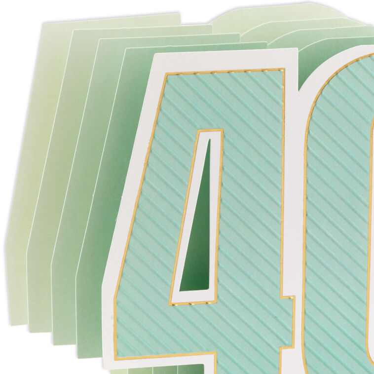 Here's to You 3D Pop-Up 40th Birthday Card, , large image number 4