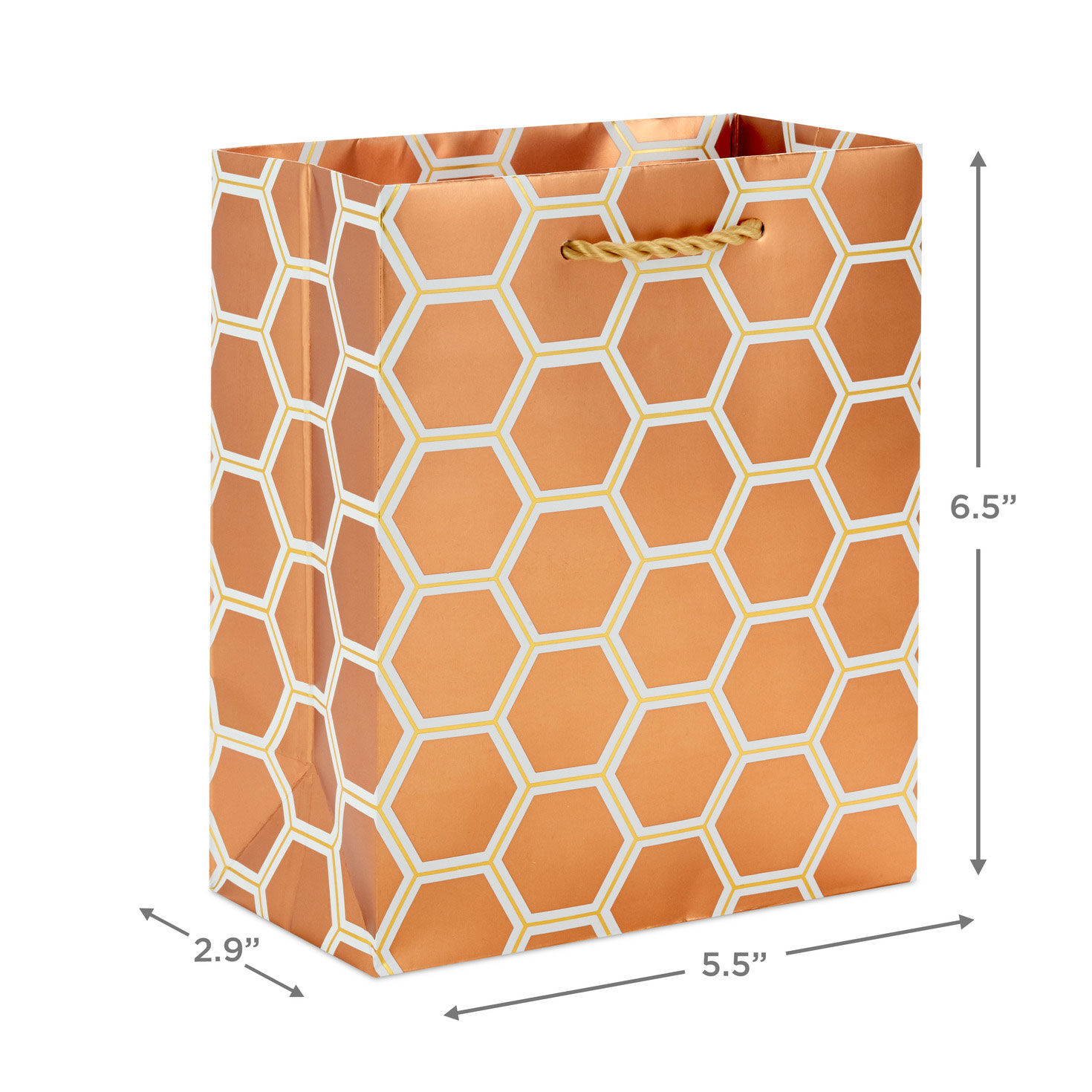 6.5" Copper Hexagons Small Gift Bag for only USD 2.49 | Hallmark