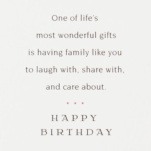 Family Like You is a Wonderful Gift Birthday Card, 
