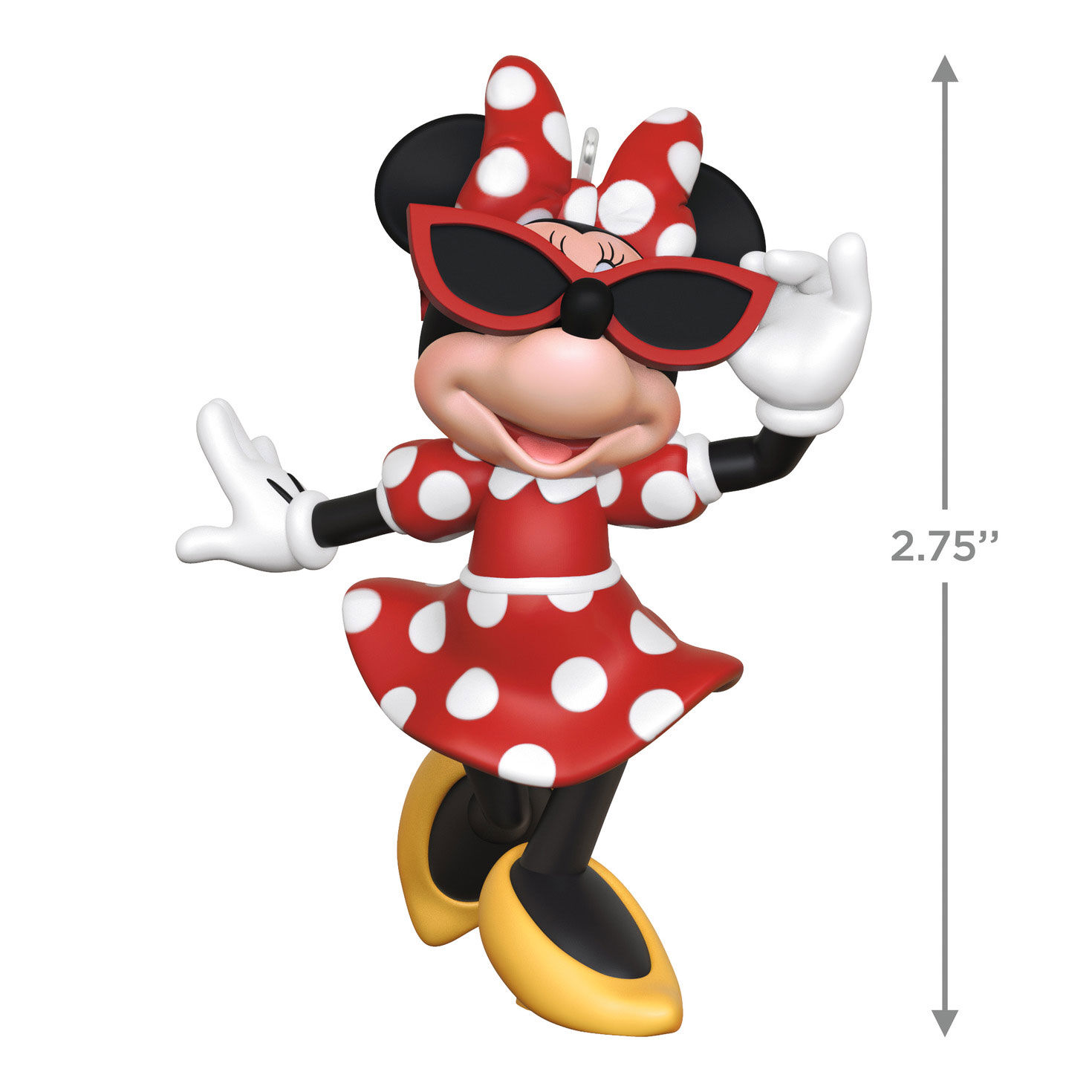 Minnie Mouse With Sunglasses Keepsake Ornament measurement image number 3