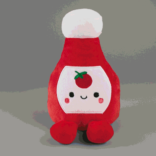 Better Together Ketchup, Mustard and Relish Plush Trio, 7.5