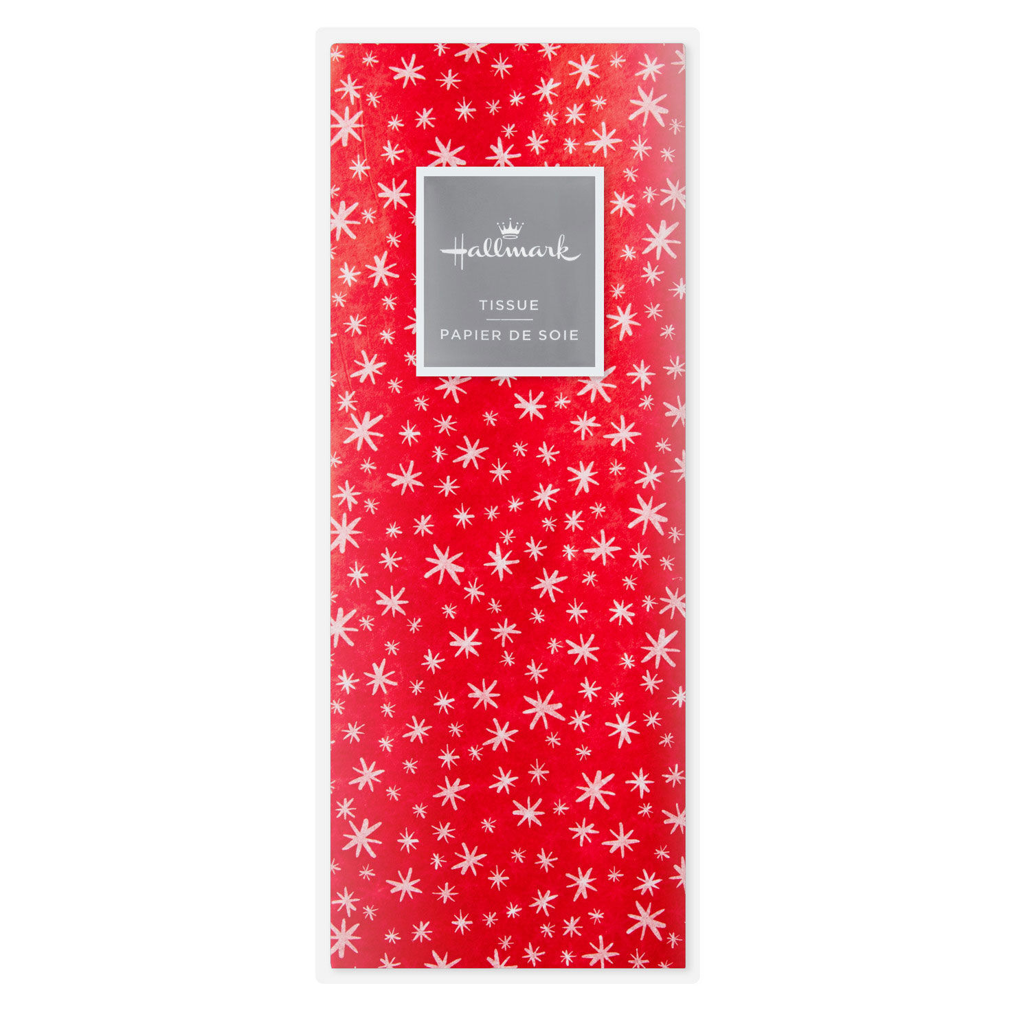 Simple Snowflakes on Red Holiday Tissue Paper packaging image number 6