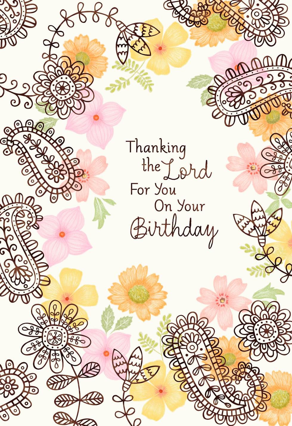 Thank the Lord for Mom Religious Birthday Card