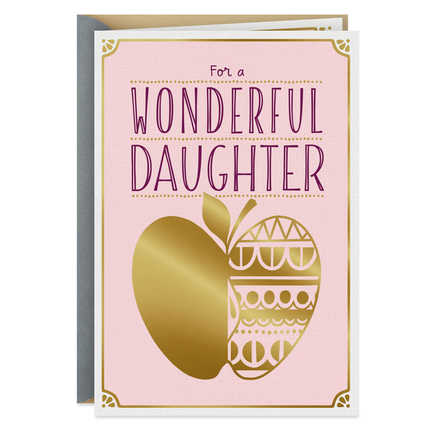 Golden Apple Rosh Hashanah Card for Daughter