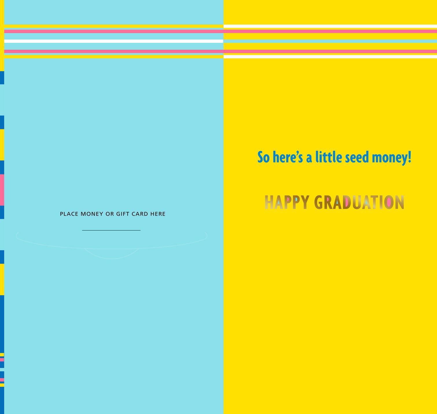 Grow Your Dreams Money Holder Graduation Card