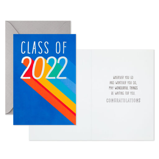 Class of 2022 Shadow Lettering Graduation Cards, Pack of 10, 