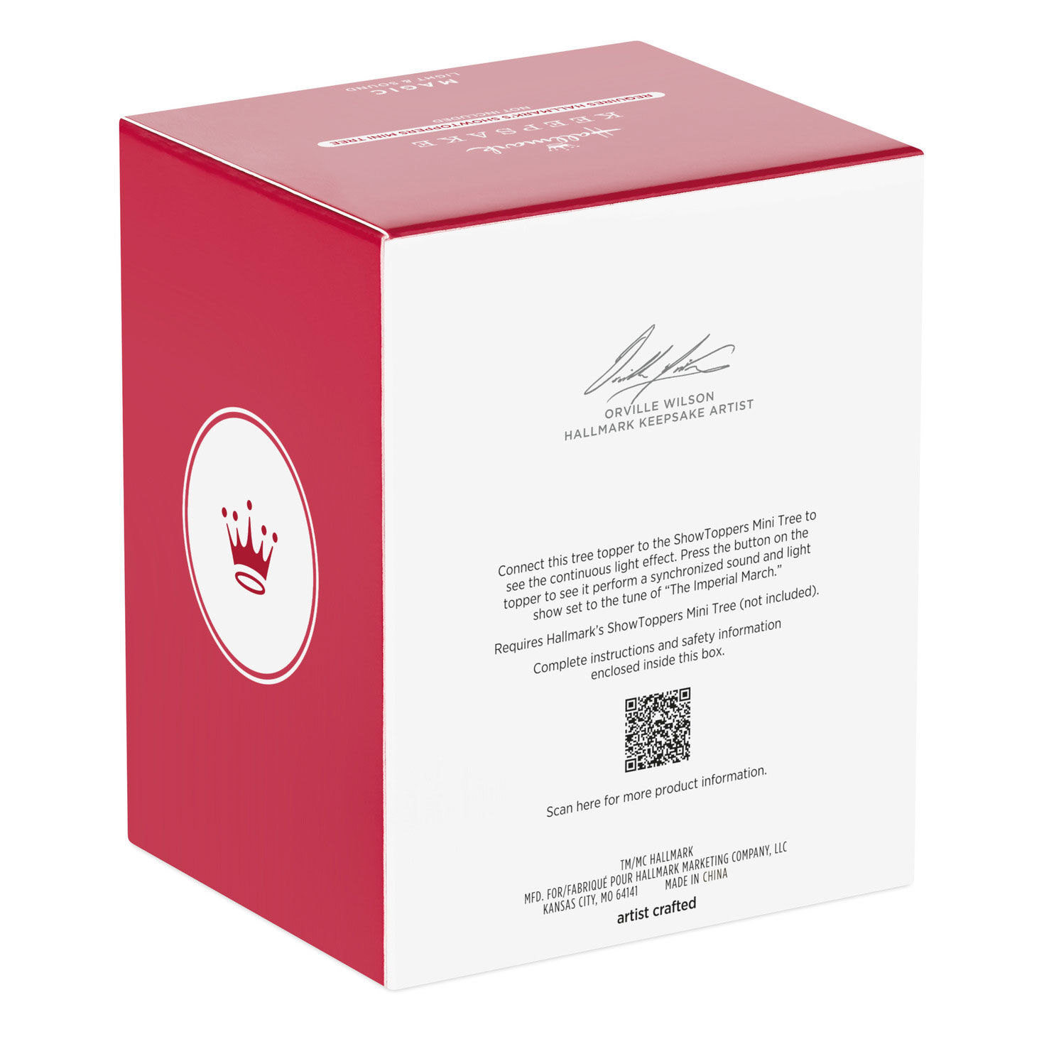 Darth Vader Keepsake Mini Tree Topper With Lights Packaging back image number 8