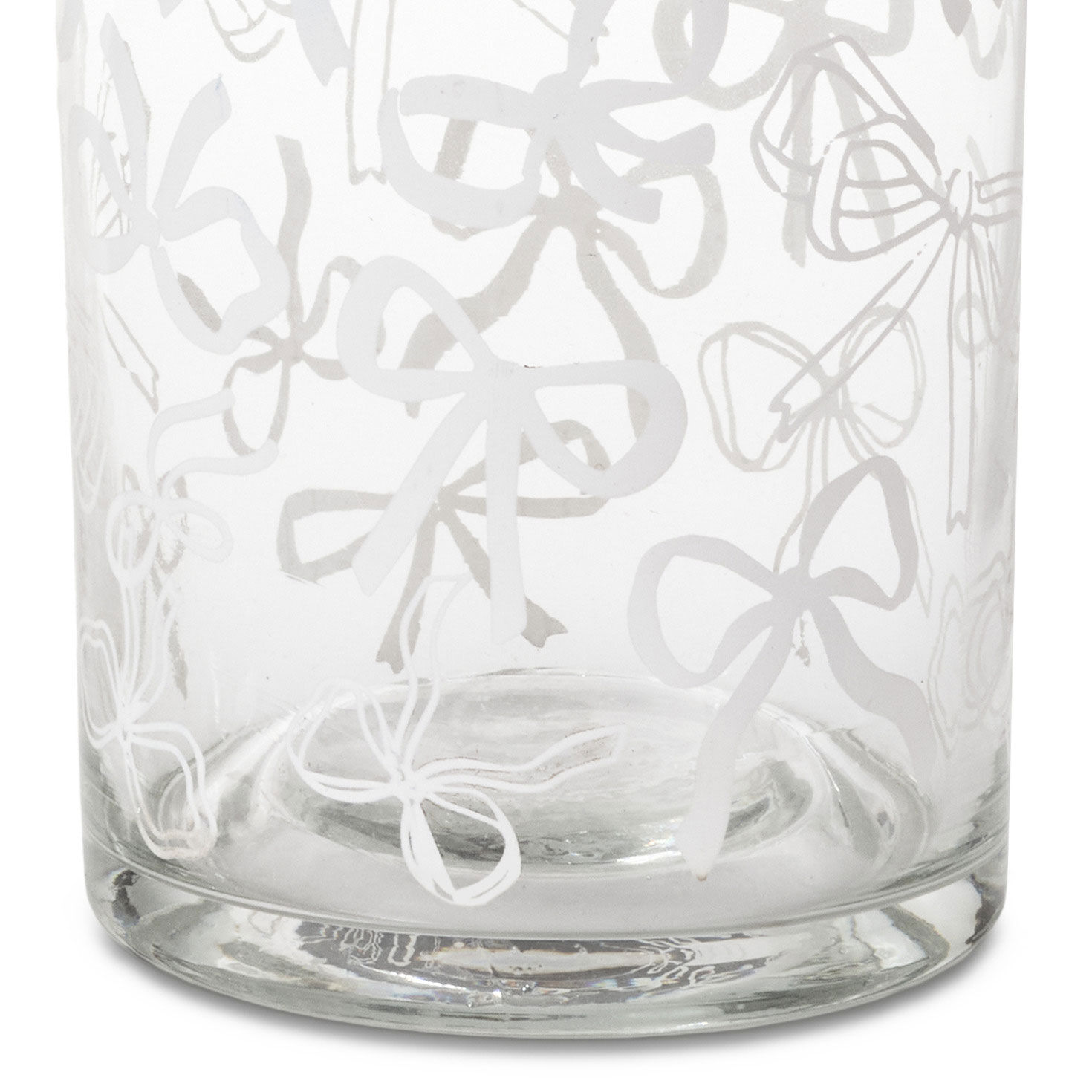 Drinking Glasses Set With White Bow Illustrations upclose detail image number 4