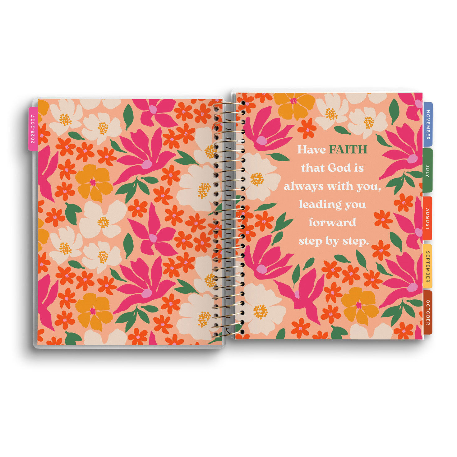 26-27 Floral Planner With Bible Verses inside spread image number 3