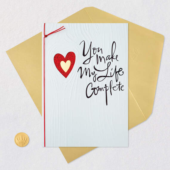 You Make My Life Complete Romantic Valentine's Day Card, , large image number 6