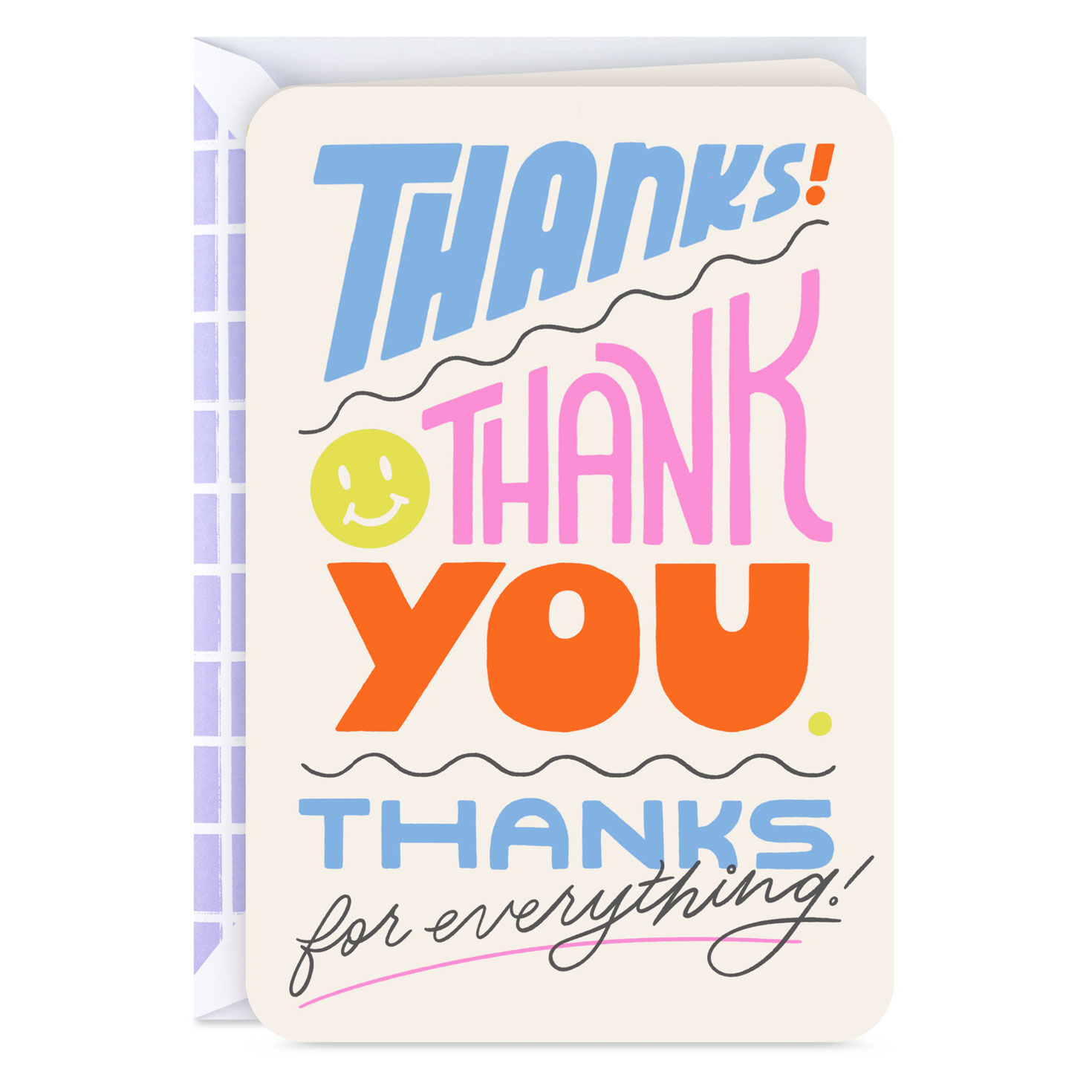 Thanks for Everything Blank Thank You Card