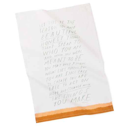Morgan Harper Nichols Beautiful Honest Things Tea Towel, 