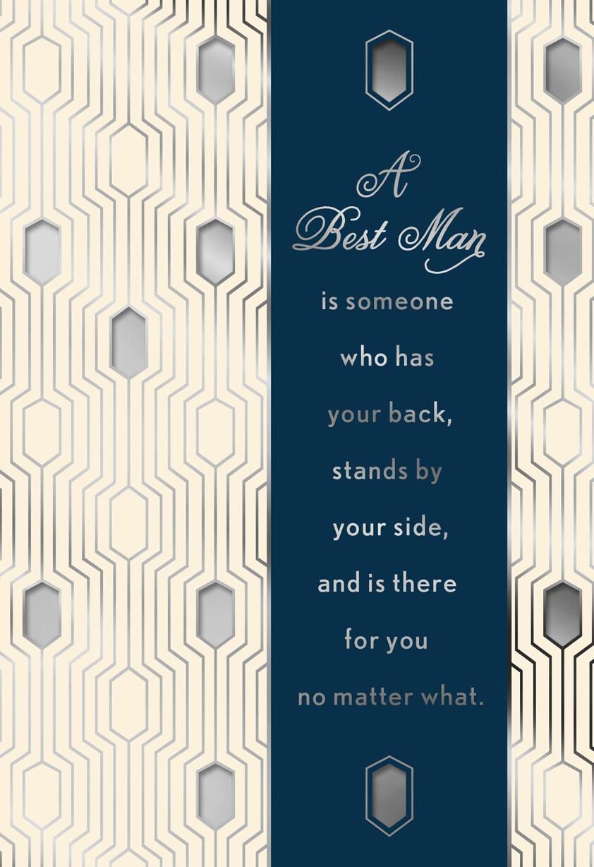 By My Side Thank You Card for a Best Man