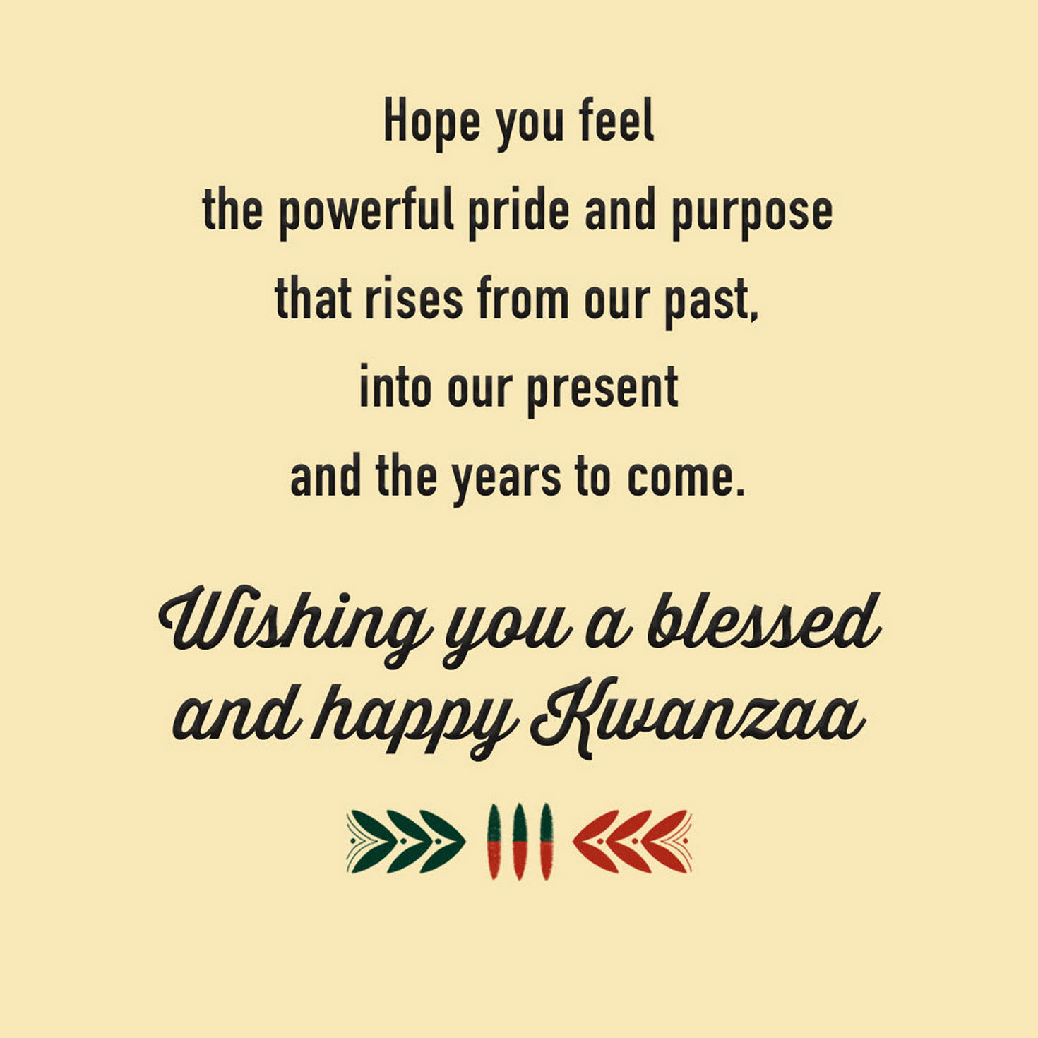 Kinara With Candles Kwanzaa Card Sentiment image number 2