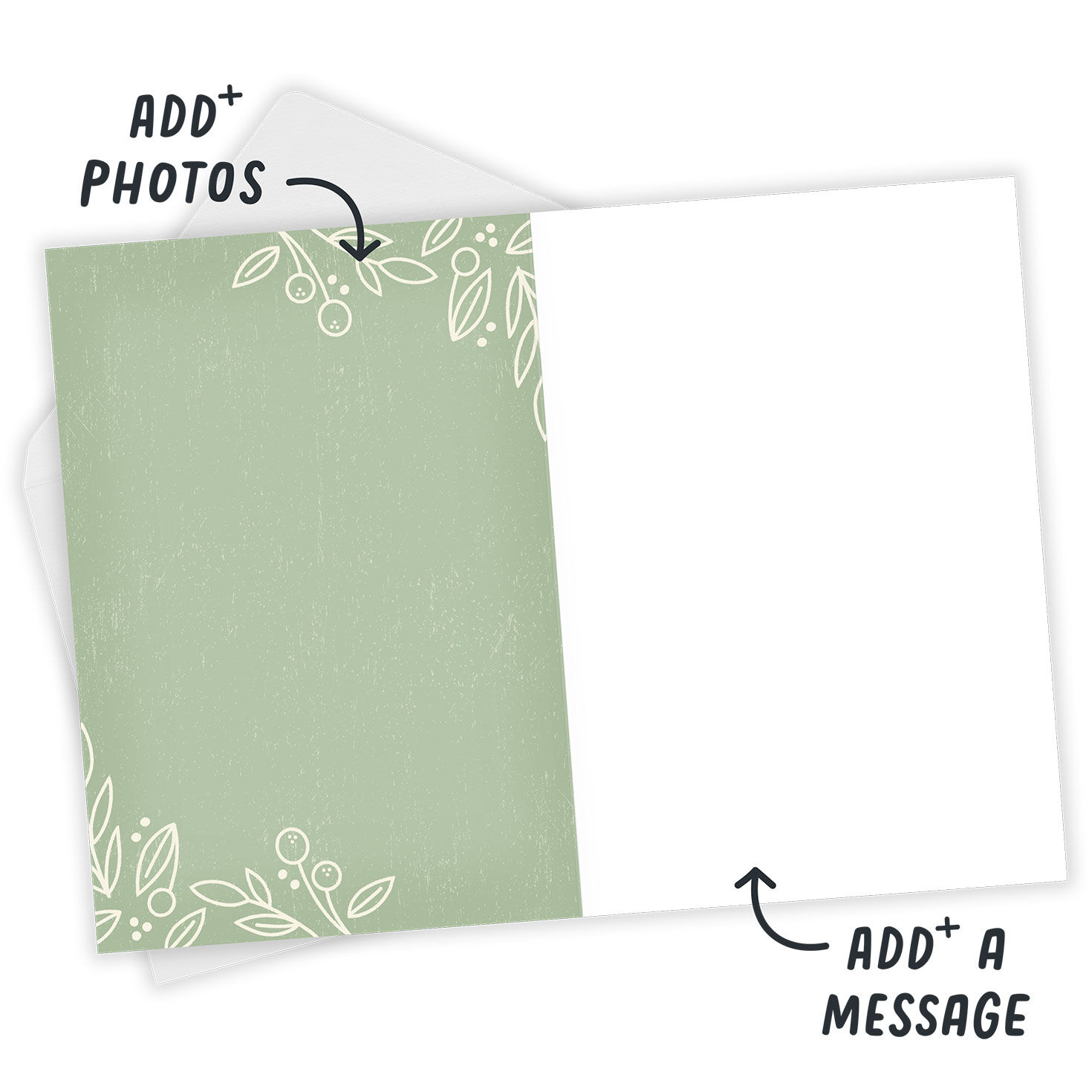 Personalized Leaves and Berries Photo Card  image number 4