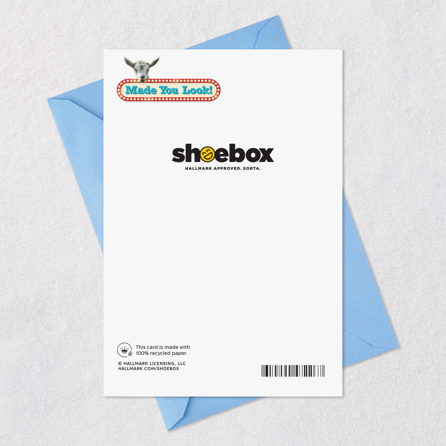 Two Goats in Field Funny Anniversary Card Card Back with Envelope image number 7