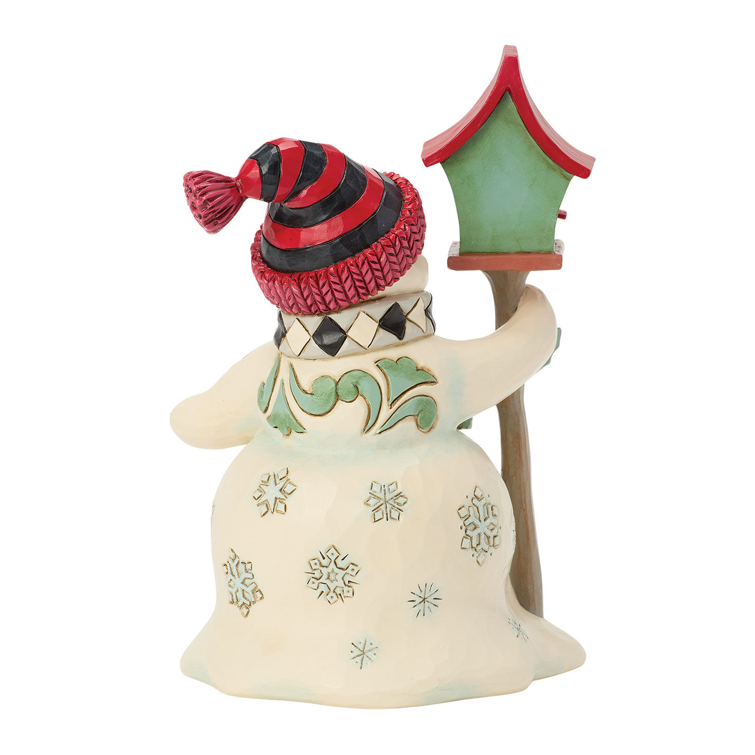 Snowman With Birdhouse Jim Shore Statue Back image number 2
