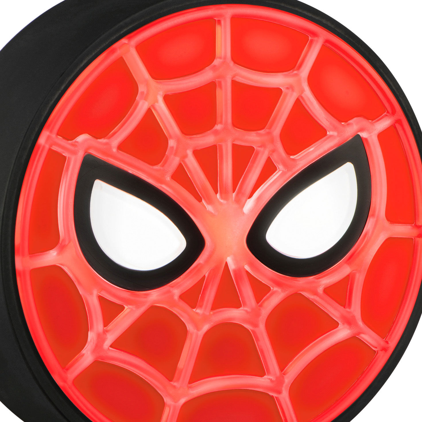 Round Spider-Man Face Keepsake Ornament upclose view image number 6
