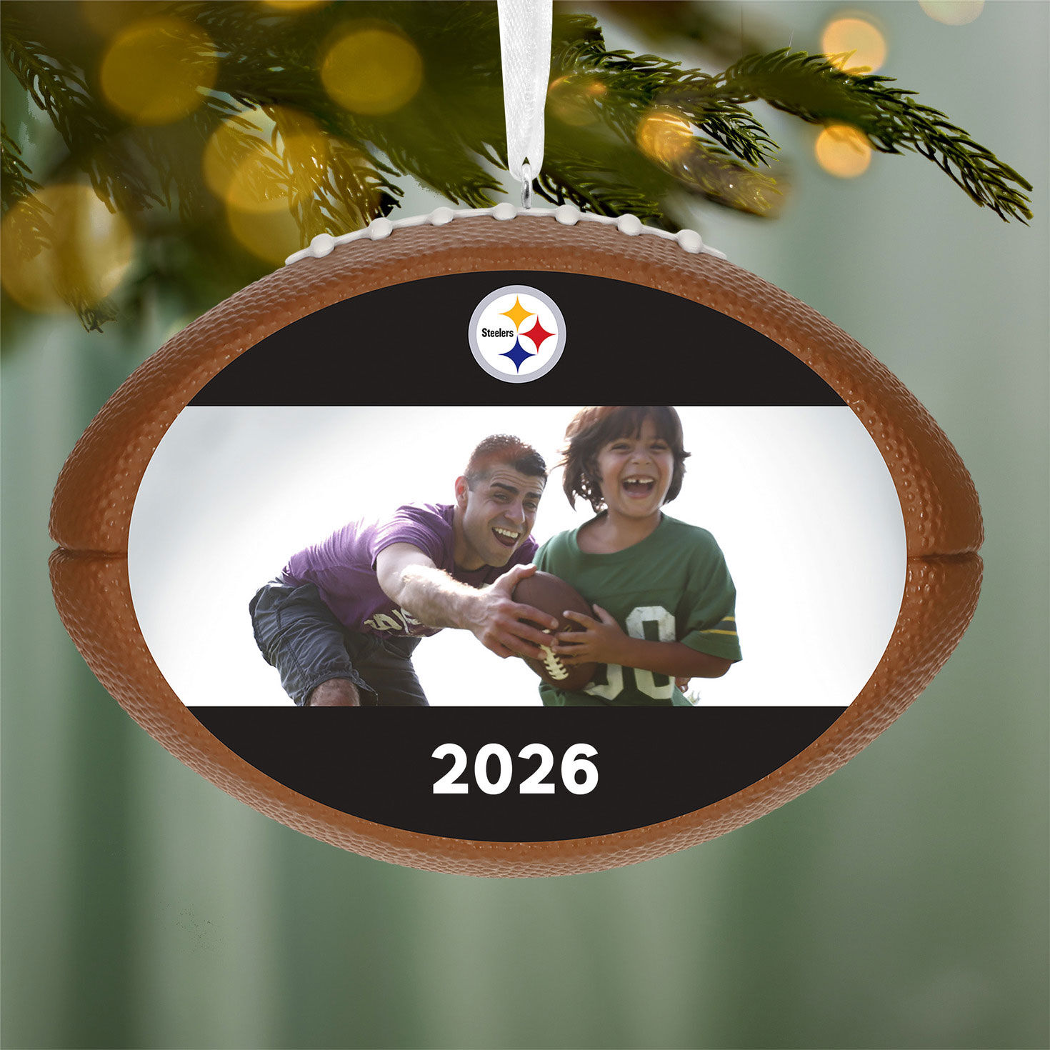 NFL Pittsburgh Steelers Football Personalized Ornament