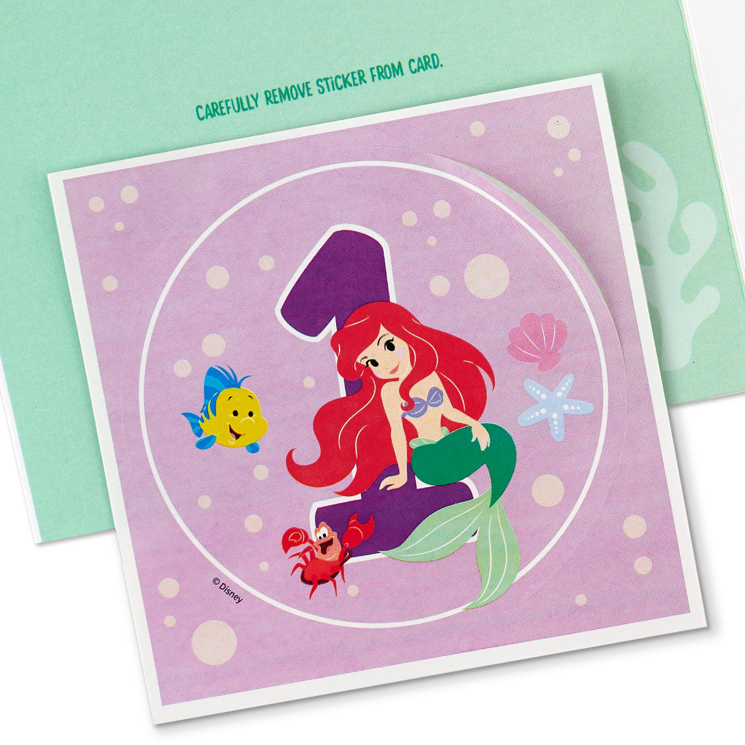 Disney The Little Mermaid First Birthday Card for Girl With Sticker for only USD 4.99 | Hallmark