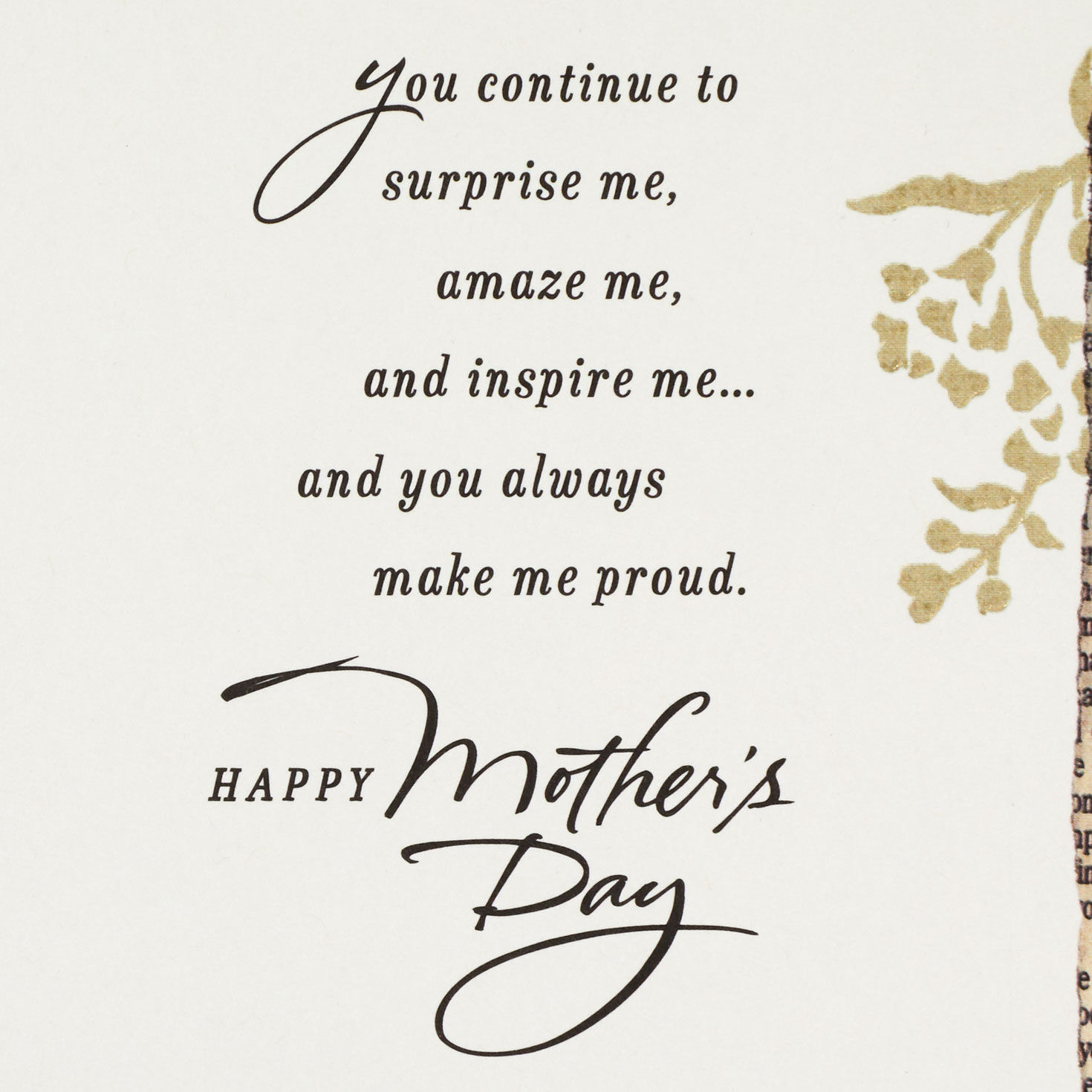 Silhouette Flowers Daughter Mother's Day Card Sentiment image number 2