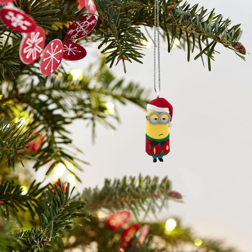 Mini Minions A Tiny Bit Festive Ornament, 1", 