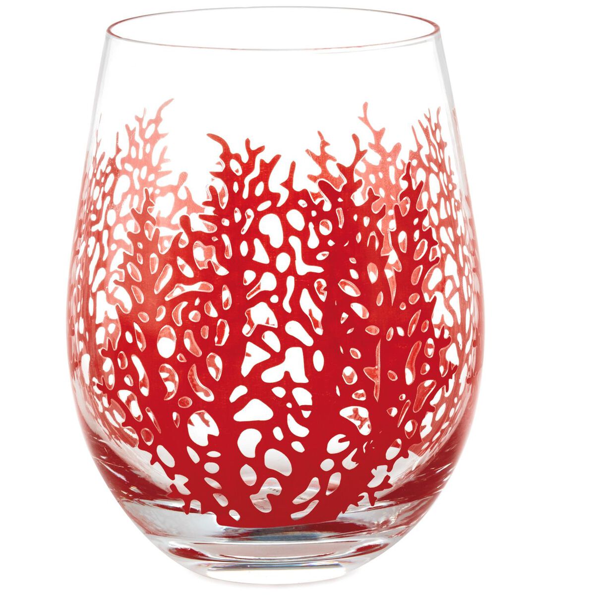 Coral Stemless Wine Glass, 20 oz. Wine Glasses Hallmark