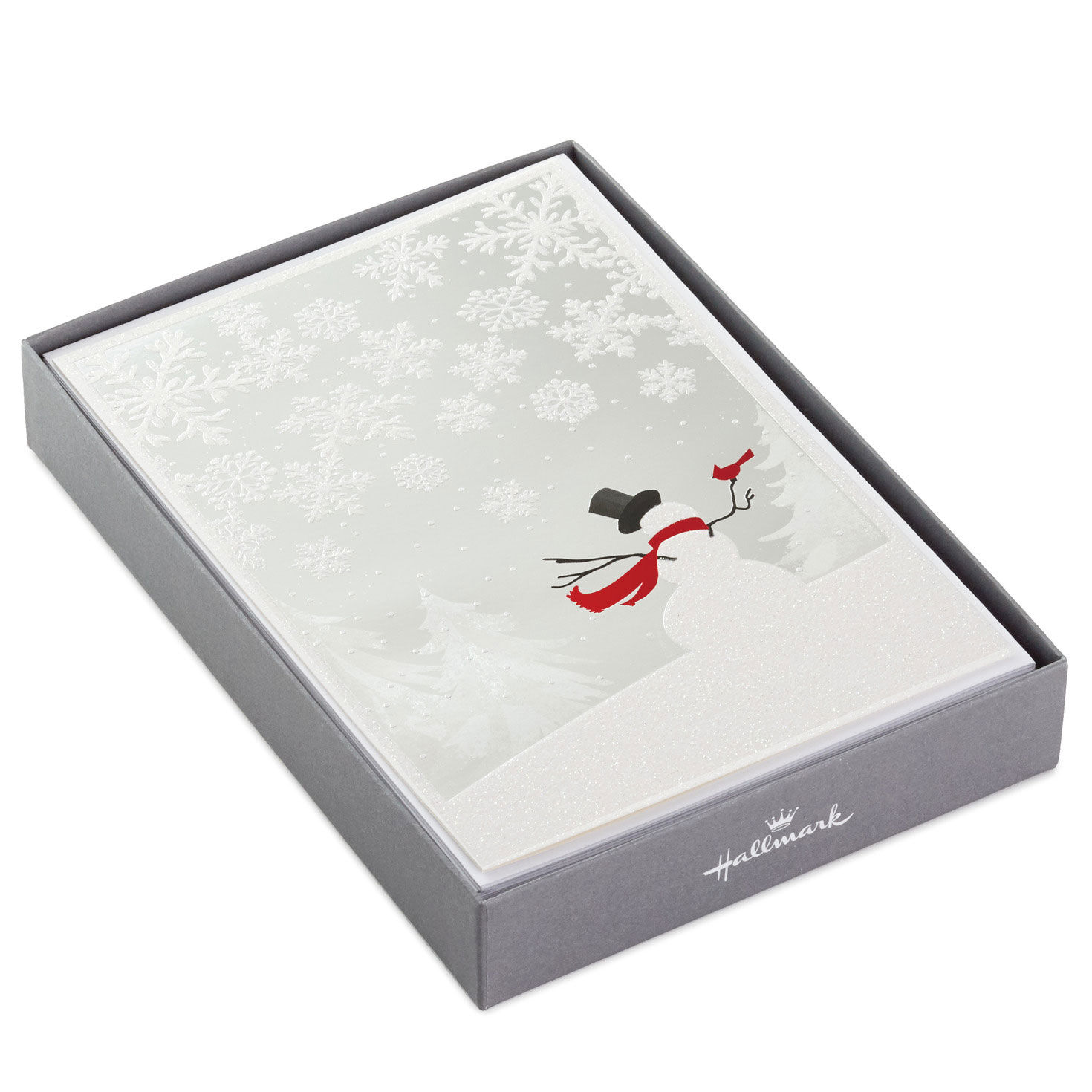 Snowman and Cardinal Christmas Cards, Box of 16
