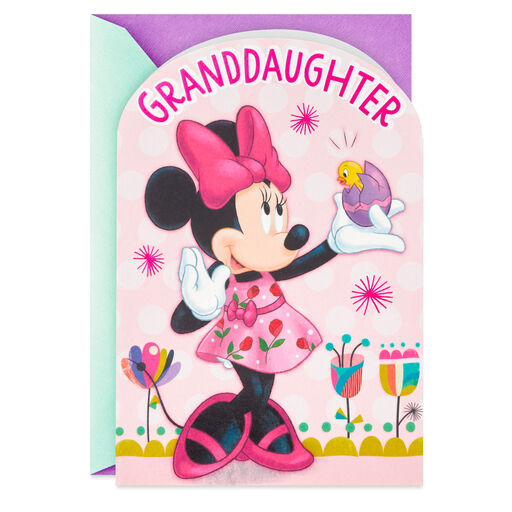 Disney Minnie Mouse Sweet Girl Easter Card for Granddaughter, 